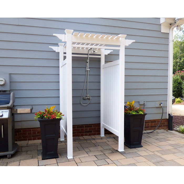 Zippity Outdoor Products Oceanside 88.75" H PVC/Vinyl Shower Enclosure